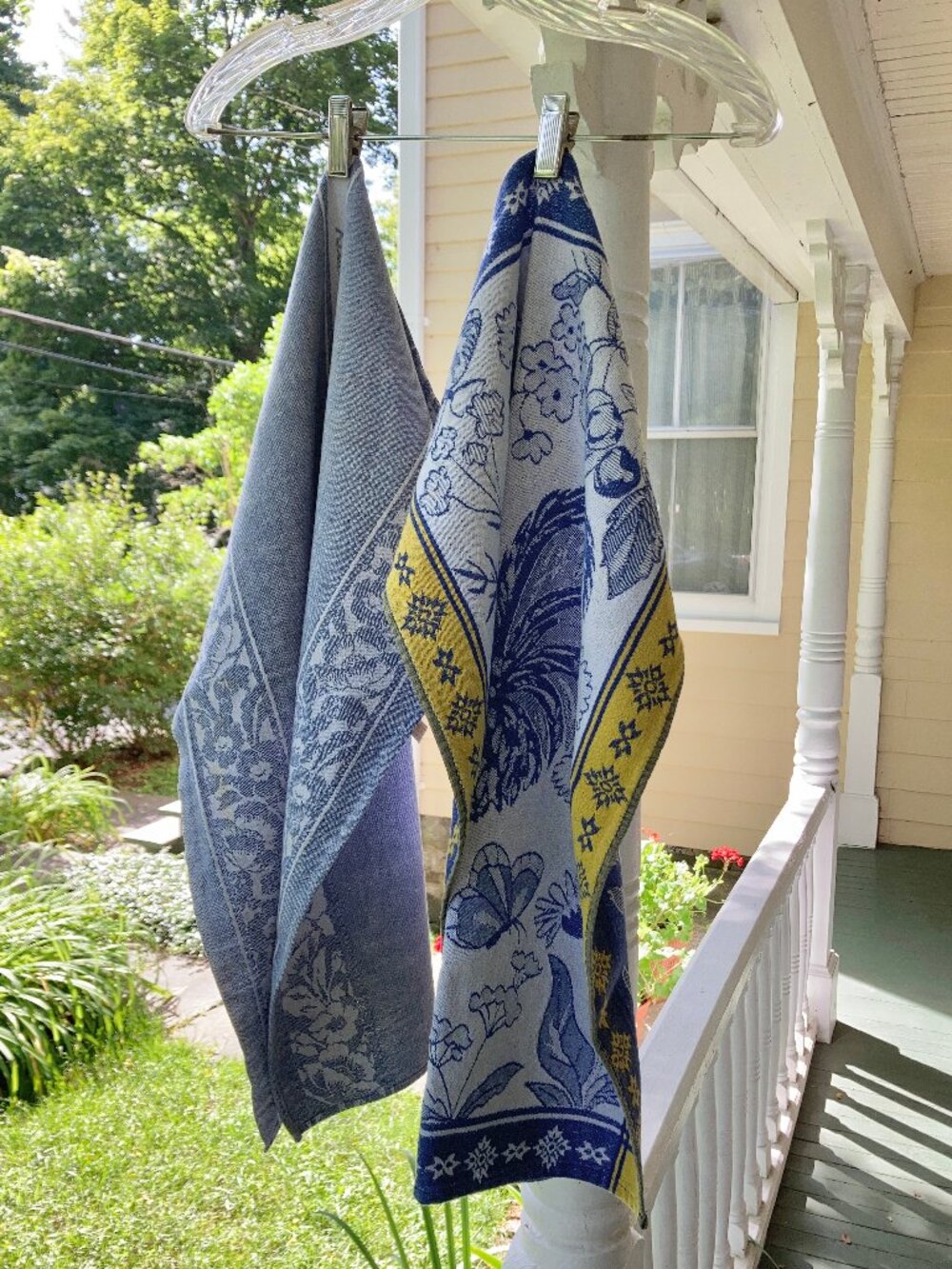 Duo of Jacquard Kitchen Tea/Dish Towels: 1 Liberty of London and 1 Provencal